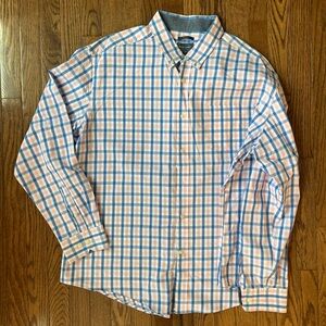 Pink and Blue Plaid Shirt XXL Mason James Stretch